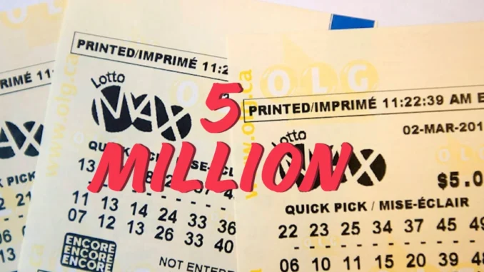 $5 Million lotto Max Jackpot Winning numbers Dec 06, 2024